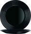 Teller HARENA BLACK flach rund Fahne, Ø 19 cm, schwarz
