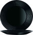Teller HARENA BLACK flach rund Fahne, Ø 25 cm, schwarz