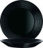 Teller HARENA BLACK tief rund Fahne, Ø 23,5 cm, schwarz