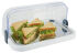 Buffetvitrine 4-tlg. Set, weiß/transparent
