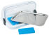 Buffetvitrine 4-tlg. Set, weiß/transparent