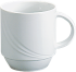 Kaffeebecher DONNA, 0,28 ltr., weiß mit Relief