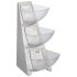 MULTI RACK Gestell 3-stufig, Edelstahl 18/0, inkl. 3 Schütten transparent