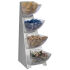 MULTI RACK Gestell 4-stufig, Edelstahl 18/0, inkl. 4 Schütten transparent