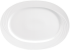 Platte DONNA flach oval Fahne, 26 x 19 cm, weiß mit Relief