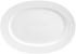 Platte DONNA flach oval Fahne, 29 x 21 cm, weiß mit Relief