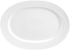 Platte DONNA flach oval Fahne, 33 x 24 cm, weiß mit Relief