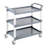 Servierwagen READY, 3 Böden, 108 x 50 cm, PP/Alu blau/grau