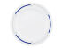 Teller IMPERIAL NOVA flach rund Fahne, Ø 15 cm, weiß mit Dekor blau/grau
