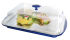 Thermo-Tablett-Set 6-teilig blau, 43 x 29 cm, Edelstahl/transparent