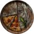 Pizzateller NAPOLI FLOUR Dekor Z32 rund, Ø 33 cm