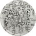 Pizzateller WHITE & BLACK Dekor Z69 rund, Ø 31 cm
