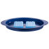 Thermo-Tablett-Set 6-teilig blau, Ø 35 cm, Edelstahl/transparent