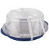 Thermo-Tablett-Set 6-teilig blau, Ø 35 cm, Edelstahl/transparent