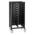 Tablettwagen MENSA BLACK Double GN 1/1, für 2 x 10 GN Tabletts, Alu/MDF, schwarz