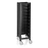 Tablettwagen MENSA BLACK Single GN 1/1, für 10 GN Tabletts, Alu/MDF, schwarz