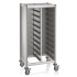 Tablettwagen MENSA Double GN 1/1, für 2 x 10 GN Tabletts, Alu/MDF, silber