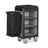 Zimmerservicewagen ISABELLA, 95 x 55 cm, Alu schwarz / MDF Aluoptik